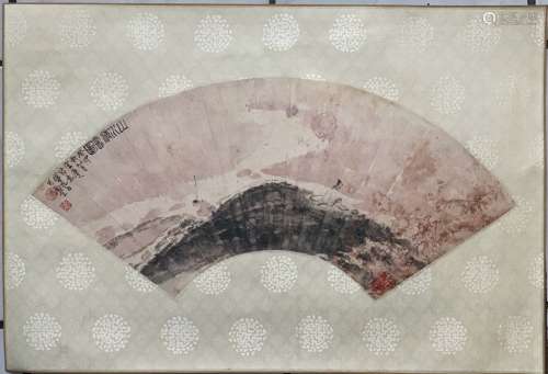 Chinese Ink Color Fan Painting