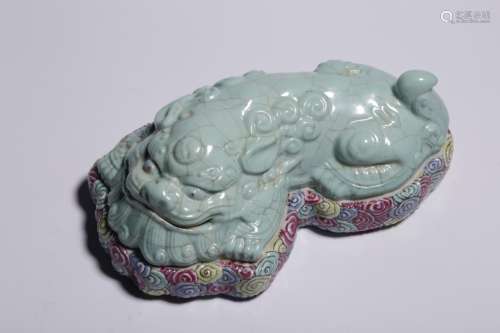 Chinese Glazed Porcelain Lion