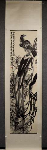 Chinese Ink Color Painting w Calligraphy