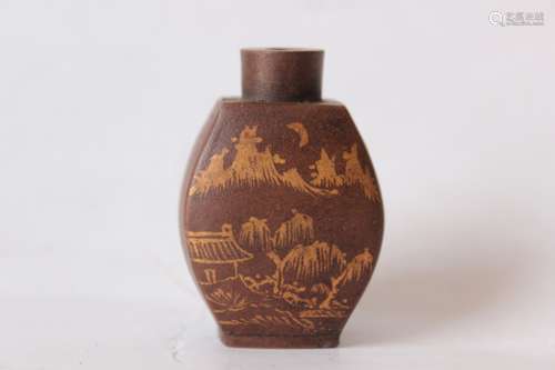 Chinese Yixing Zisha Snuff Bottle