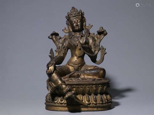 Chinese Gilt Bronze Buddha