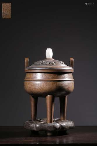 Chinese Bronze Tripod Censer