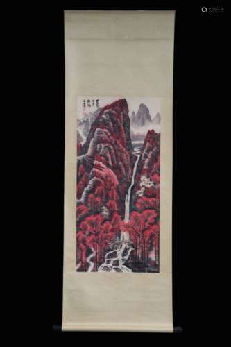 Chinese Ink Color Scroll Painting