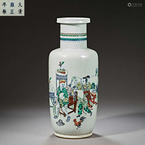 Qing Dynasty of China,Famille Rose Croquet Bottle