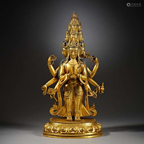 Qing Dynasty of China,Bronze Gilt Buddha Statue