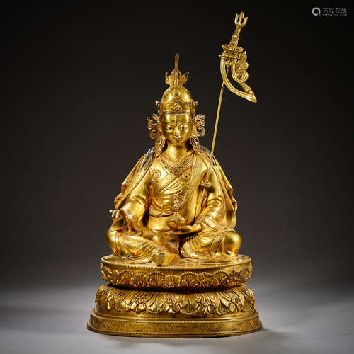 Qing Dynasty of China, Bronze Gilt Buddha Statue