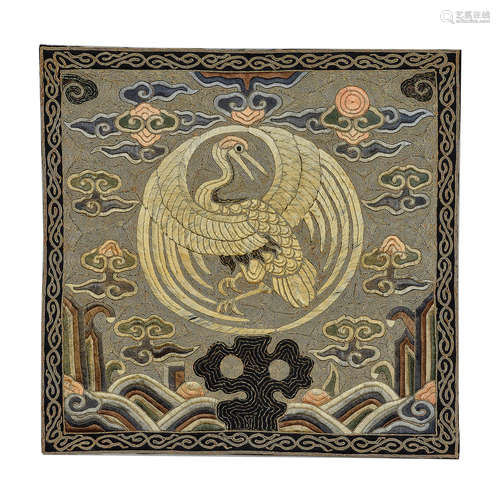 Qing Dynasty,Kangxi First Grade Crane Decoration (a Piece)