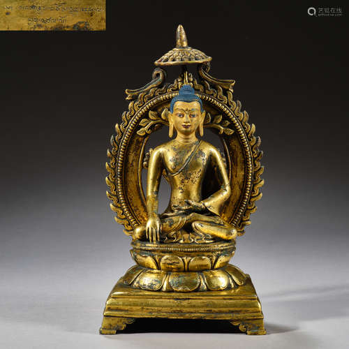 Qing Dynasty of China,Bronze Gilt Buddha Statue