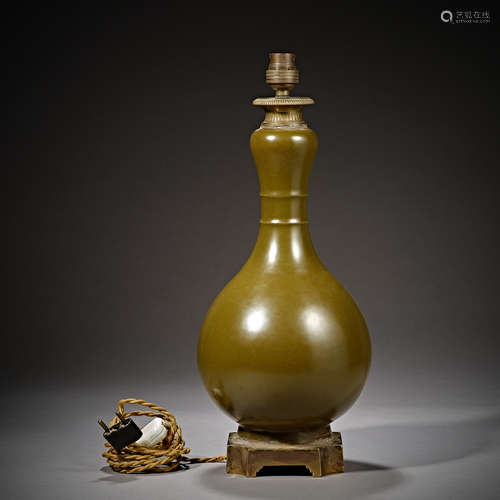 Qing Dynasty of China,Tea-Dust Glaze Garlic Bottle