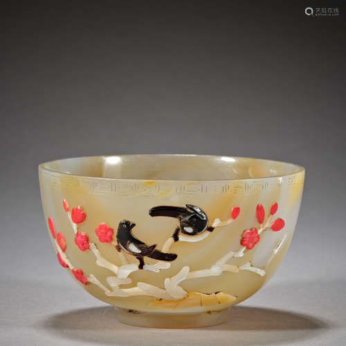 Qing Dynasty of China,Agate Bowl