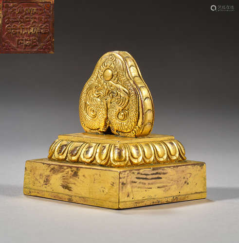 Qing Dynasty of China,Bronze Gilt Seal