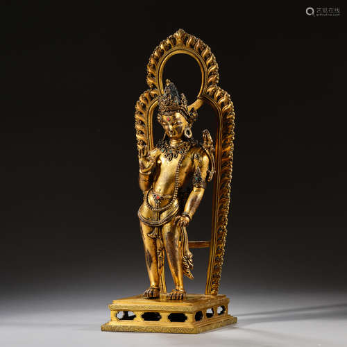 Qing Dynasty of China,Bronze Gilt Buddha Statue