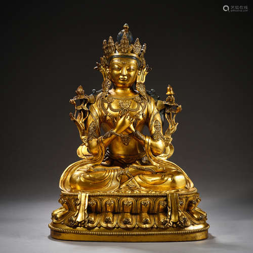 Ming Dynasty of China,Bronze Gilt Buddha Statue