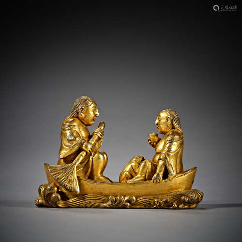 Qing Dynasty of China,Bronze Gilt Paperweight