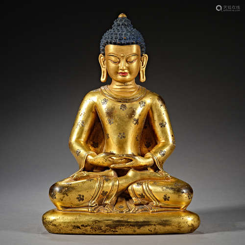 Qing Dynasty of China,Bronze Gilt Buddha Statue