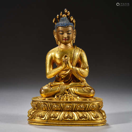 Qing Dynasty of China,Bronze Gilt Buddha Statue