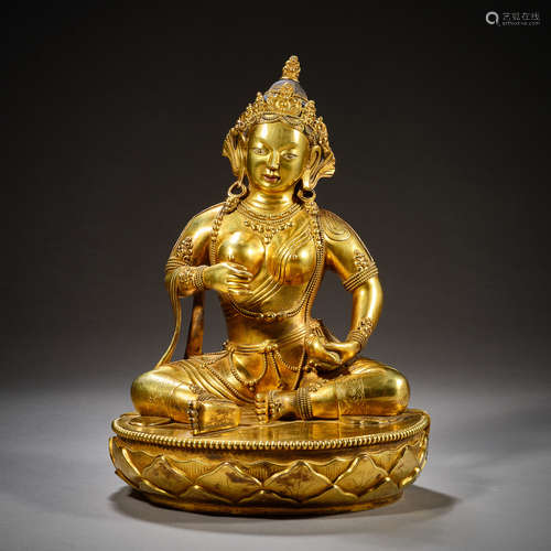 Qing Dynasty of China,Bronze Gilt Buddha Statue