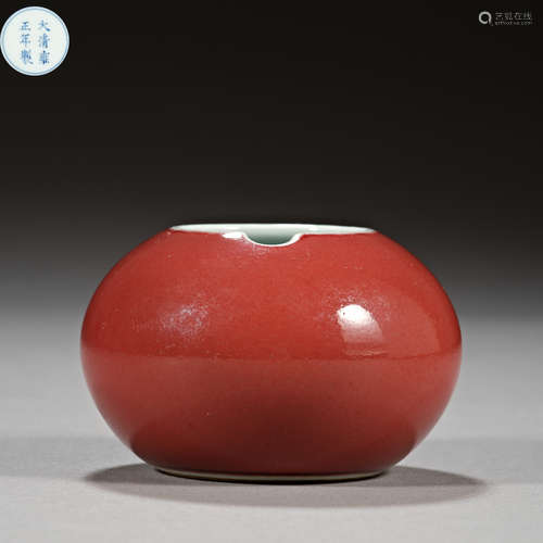 Qing Dynasty of China,Ji-Red Glaze Jar