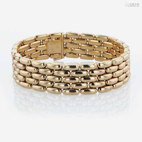 An 18K yellow gold link bracelet, Asprey London