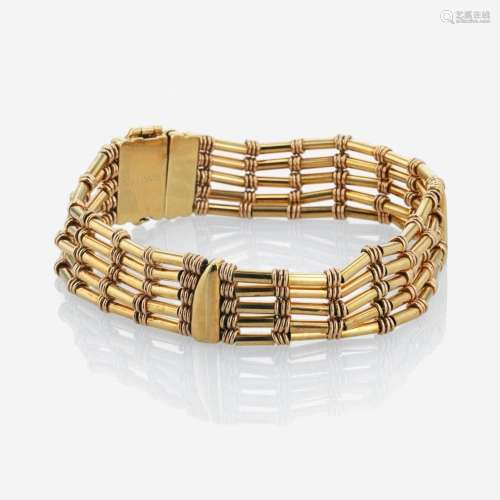 An 18K yellow gold bracelet, Manfredi