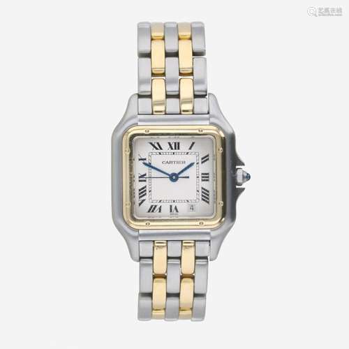 Stainless steel and gold two-tone, Panthère de Cartier watch...