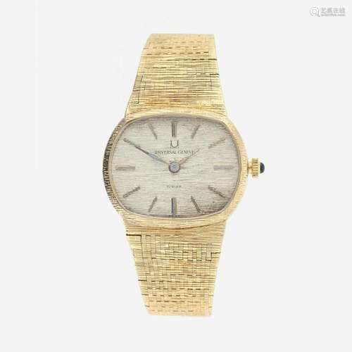 A 14K yellow gold wristwatch, Universal