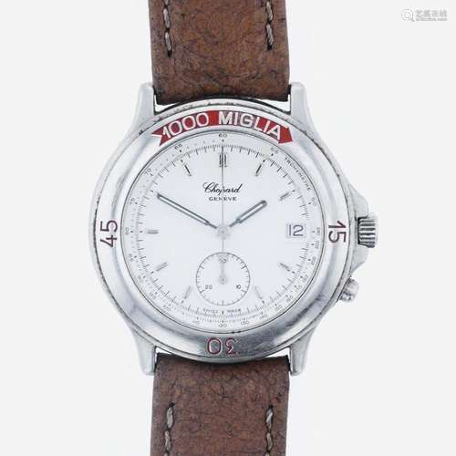 A two-tone leather strap men s watch, Chopard Mille Miglia 8...