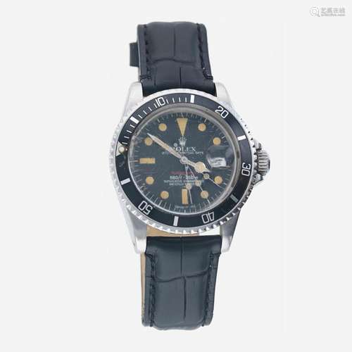 A stainless steel mens wristwatch, Rolex Submariner Ref. 168...