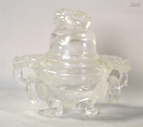Chinese Rock Crystal Covered Censer
