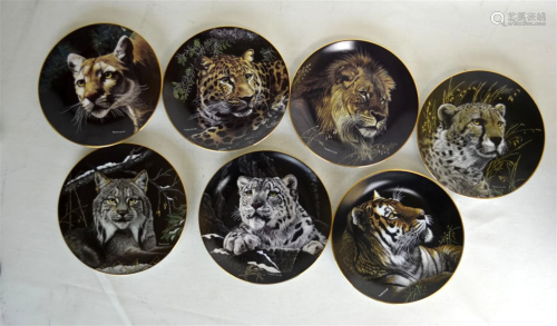 Hamilton Collection Plates"Nature's Majestic Cats&...
