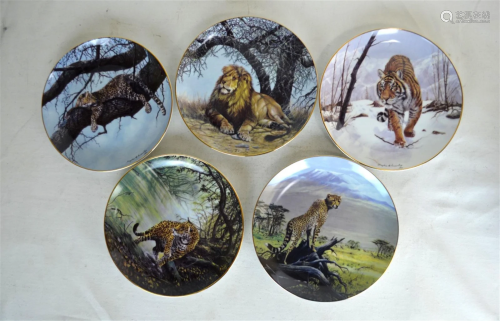 Hamilton Collection Plates "Big Cats of The World"
