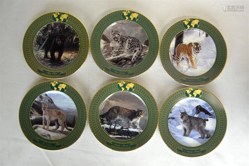 Bradford Exchange Plates - "Kingdom of Great Cats"