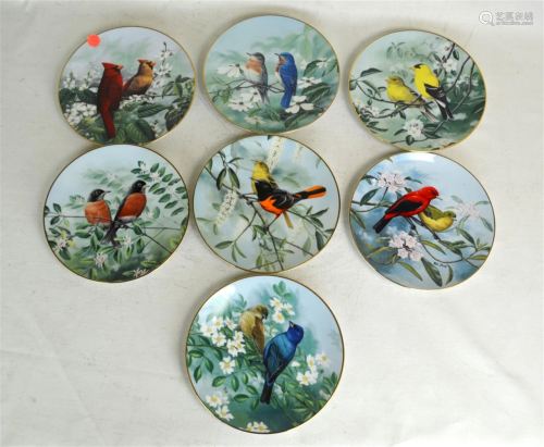 7 Pcs of Porcelian Collector Plates By Rob Sine