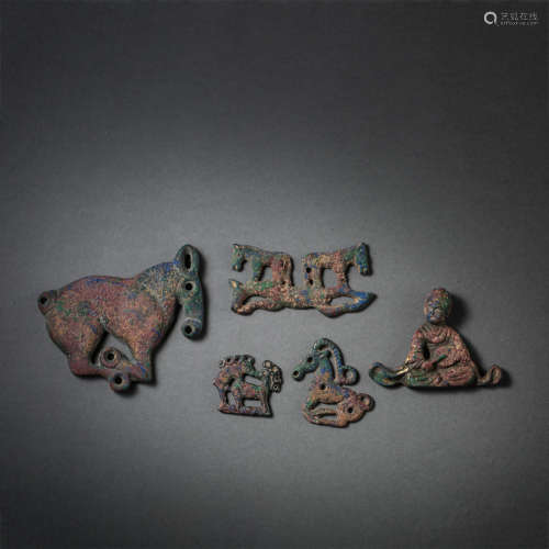A SET OF BRONZE CASTINGS FROM ORDOS, CHINA