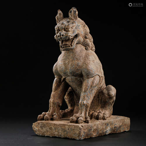 CHINESE TANG DYNASTY BLUESTONE BEAST