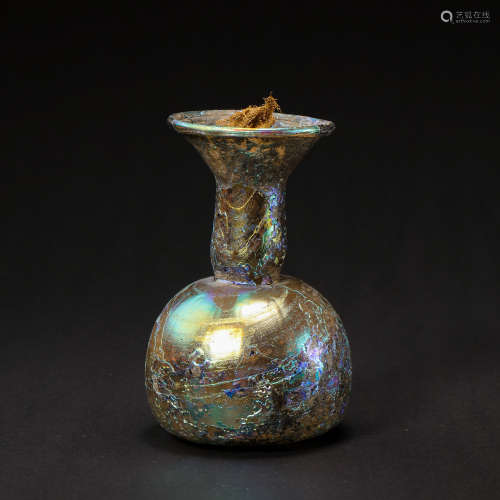 CHINESE TANG DYNASTY GLAZED RELIC VASE