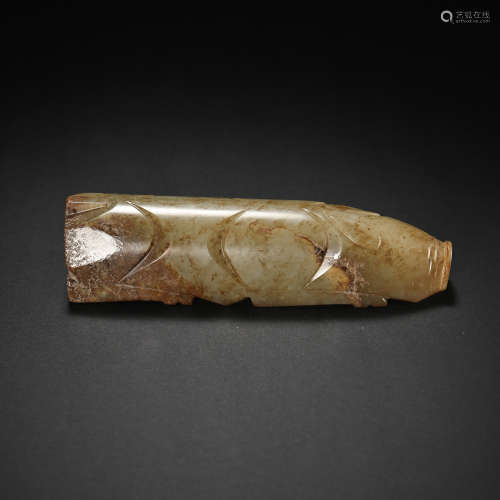 HETIAN JADE PIG,, WARRING STATES PERIOD OR HAN DYNASTIES