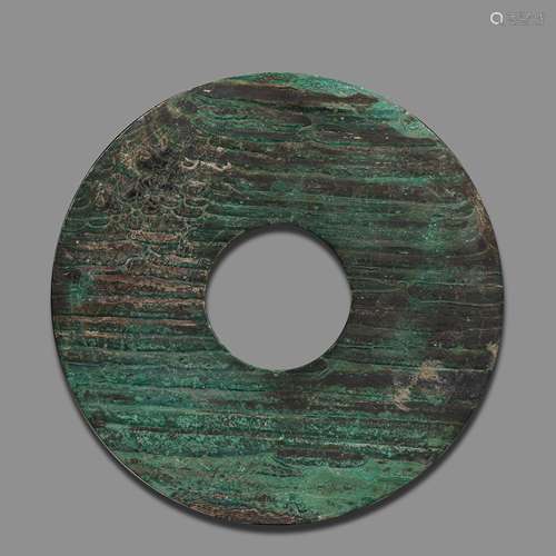 SILVER BI INLAID WITH GOLD, WARRING STATES PERIOD OR HAN DYN...