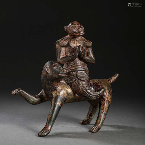 CHINESE MING DYNASTY BRONZE BEAST