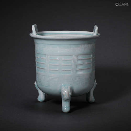 CHINESE SOUTHERN SONG DYNASTY HUTIAN WARE GREEN GLAZED ANIMA...