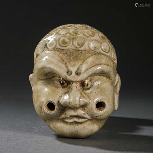 CHINESE SUI DYNASTY XIANGZHOU WARE GREEN GLAZE HU HUMANOID X...