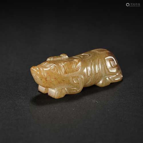 HETIAN JADE BEAST,  WARRING STATES PERIOD OR HAN DYNASTIES