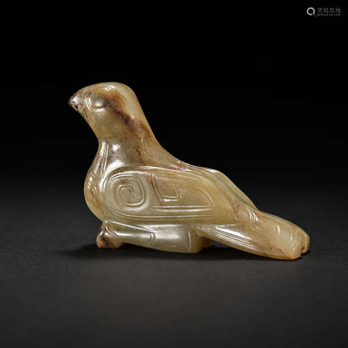 HETIAN JADE BIRD,, WARRING STATES PERIOD OR HAN DYNASTIES