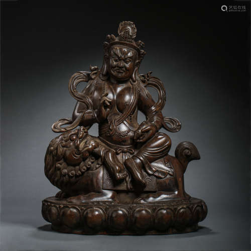 CHINESE QING DYNASTY WOODEN SEATED BUDDHA
