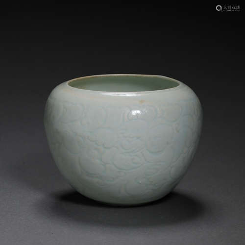 CHINESE SOUTHERN SONG DYNASTY HUTIAN WARE BLUE GLAZE FLOWER ...