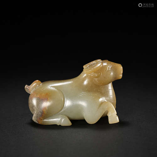 HETIAN JADE SHEEP,, WARRING STATES PERIOD OR HAN DYNASTIES