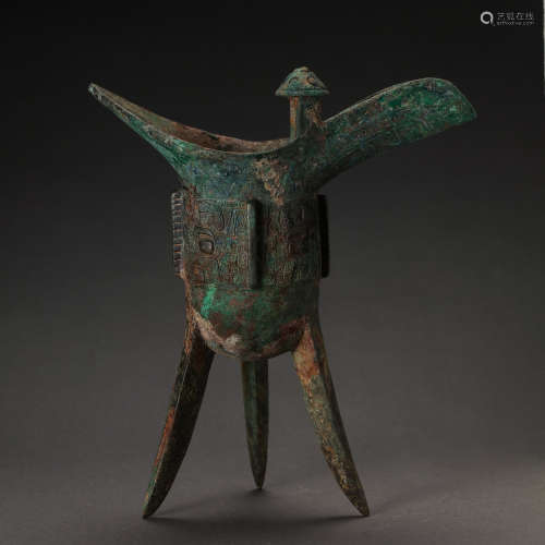 CHINESE WARRING STATES PERIOD BRONZE JUE CUP