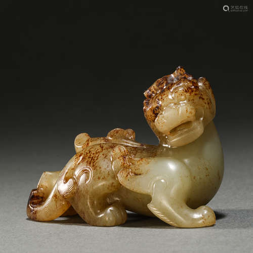 Han Dynasty Hetian Jade Beast