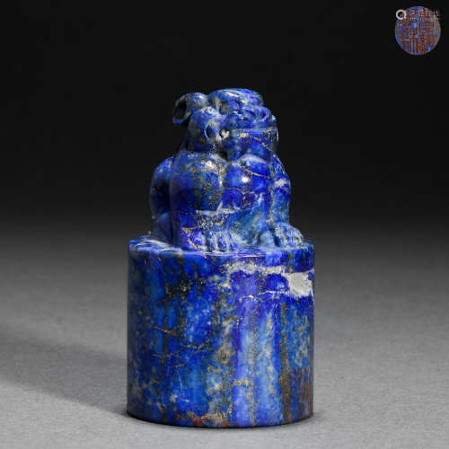 Qing Dynasty lapis lazuli animal seal