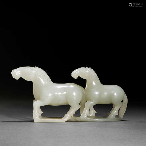 Qing Dynasty Hetian Jade Horse